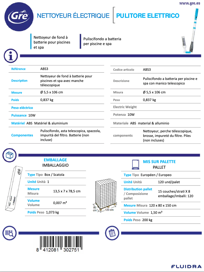 Imagen de la primera página del manual del dispositivo ABS3