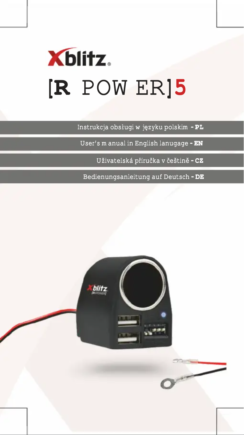 Page n°1 - Manuel utilisateur Xblitz R5 Power