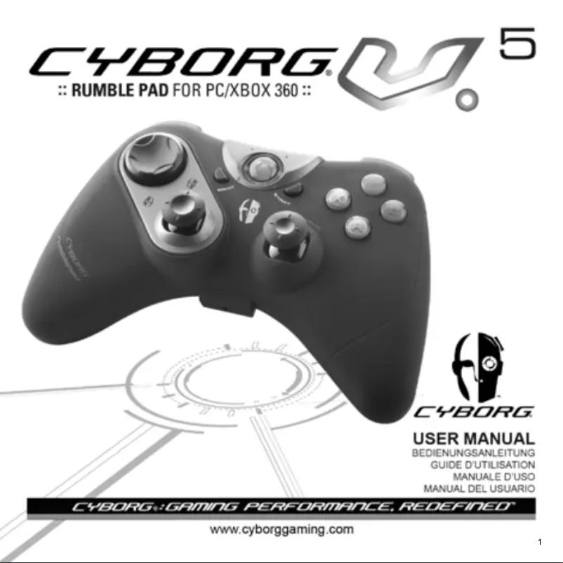 Page 1 de la notice Manuel utilisateur Cyborg V.5 Rumble Pad