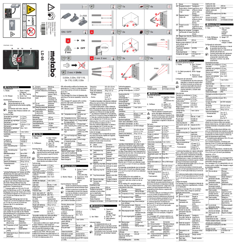 Image de la première page du manuel de l'appareil LD 60