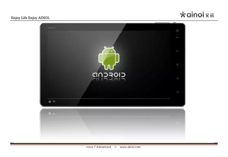 Page n°1 - Manuel utilisateur Ainol NOVO 7