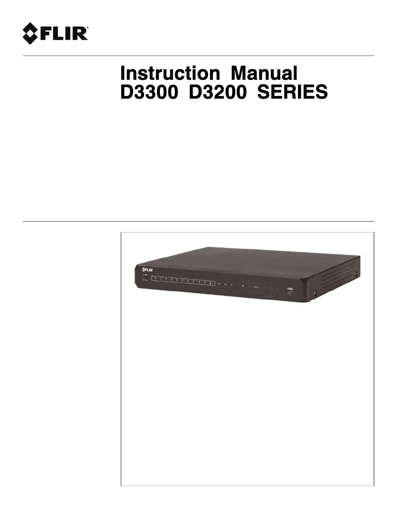 Page 1 de la notice Manuel utilisateur FLIR Summit D3316