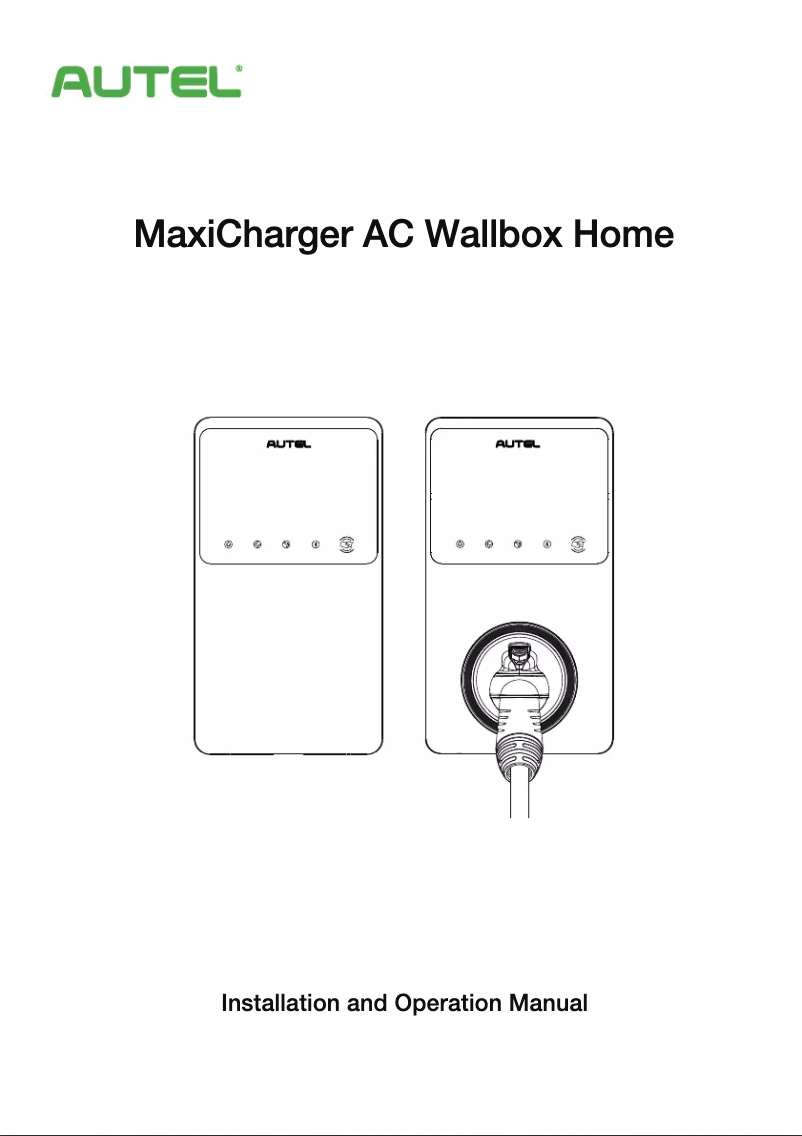 Image de la première page du manuel de l'appareil MaxiCharger AC Wallbox Home
