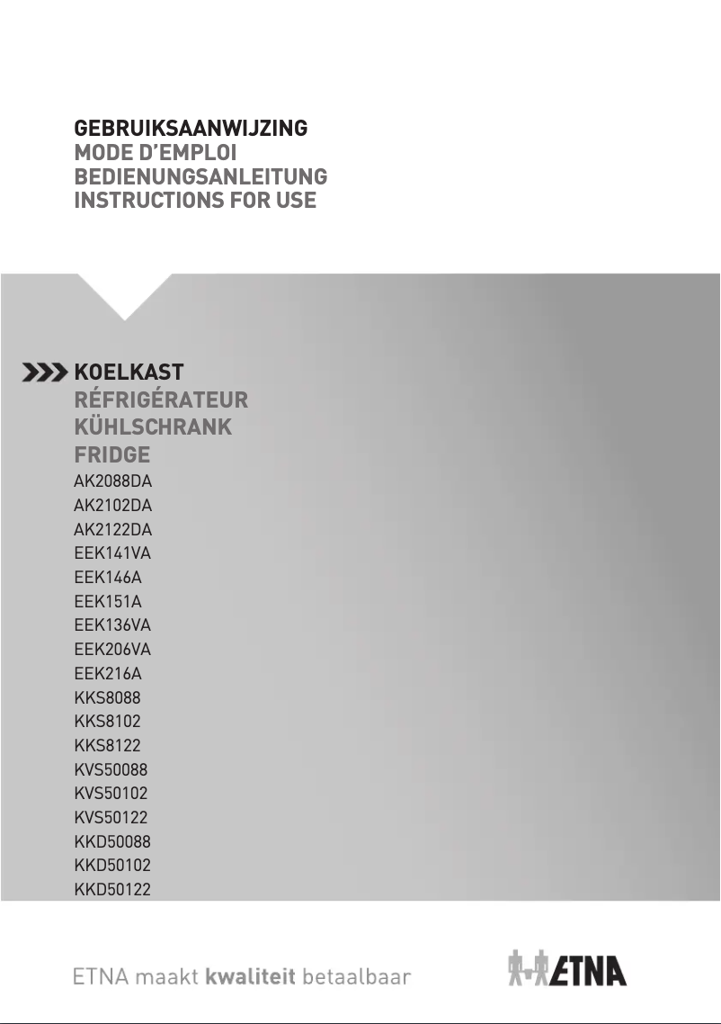 Page 1 de la notice Manuel utilisateur Etna AK2102DA