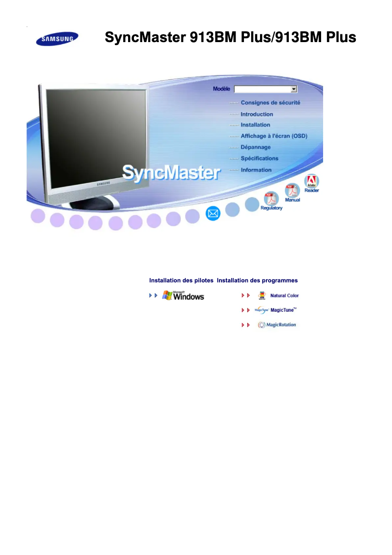Page n°1 - Manuel utilisateur Samsung 913BMPLUS