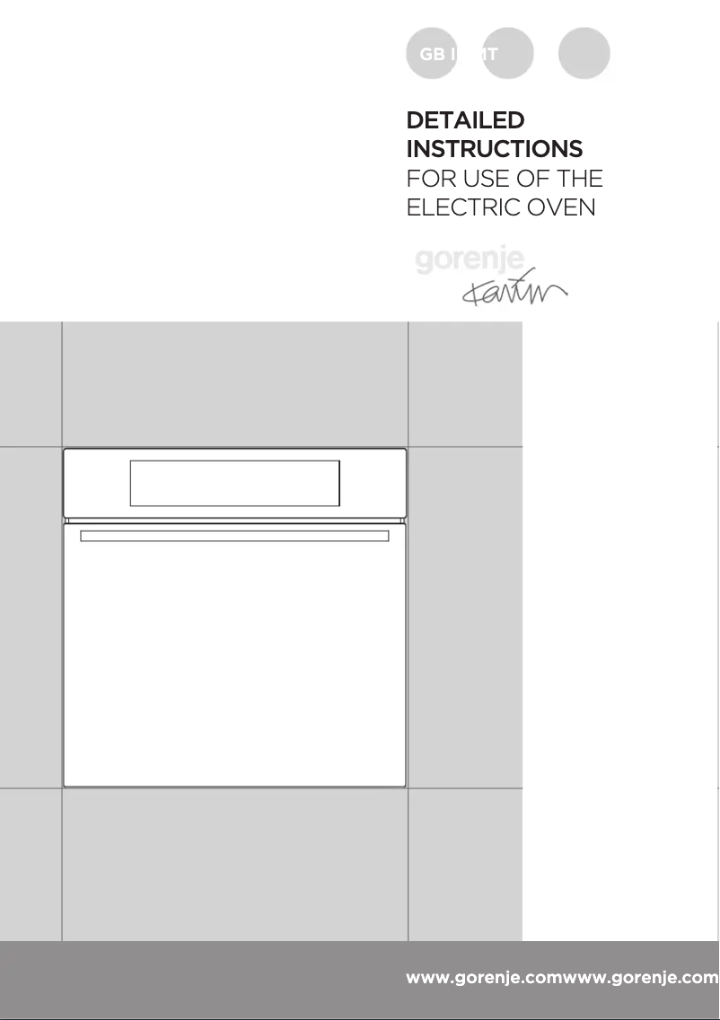 Page n°1 - Manuel utilisateur Gorenje BO758KR