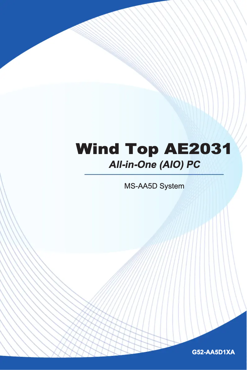 Image de la première page du manuel de l'appareil Wind Top AE2031