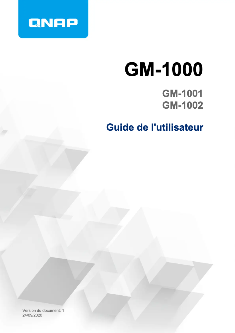 Page 1 de la notice Manuel utilisateur QNAP GM-1000