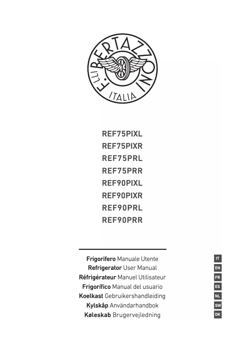 Image de la première page du manuel de l'appareil REF75PIXR