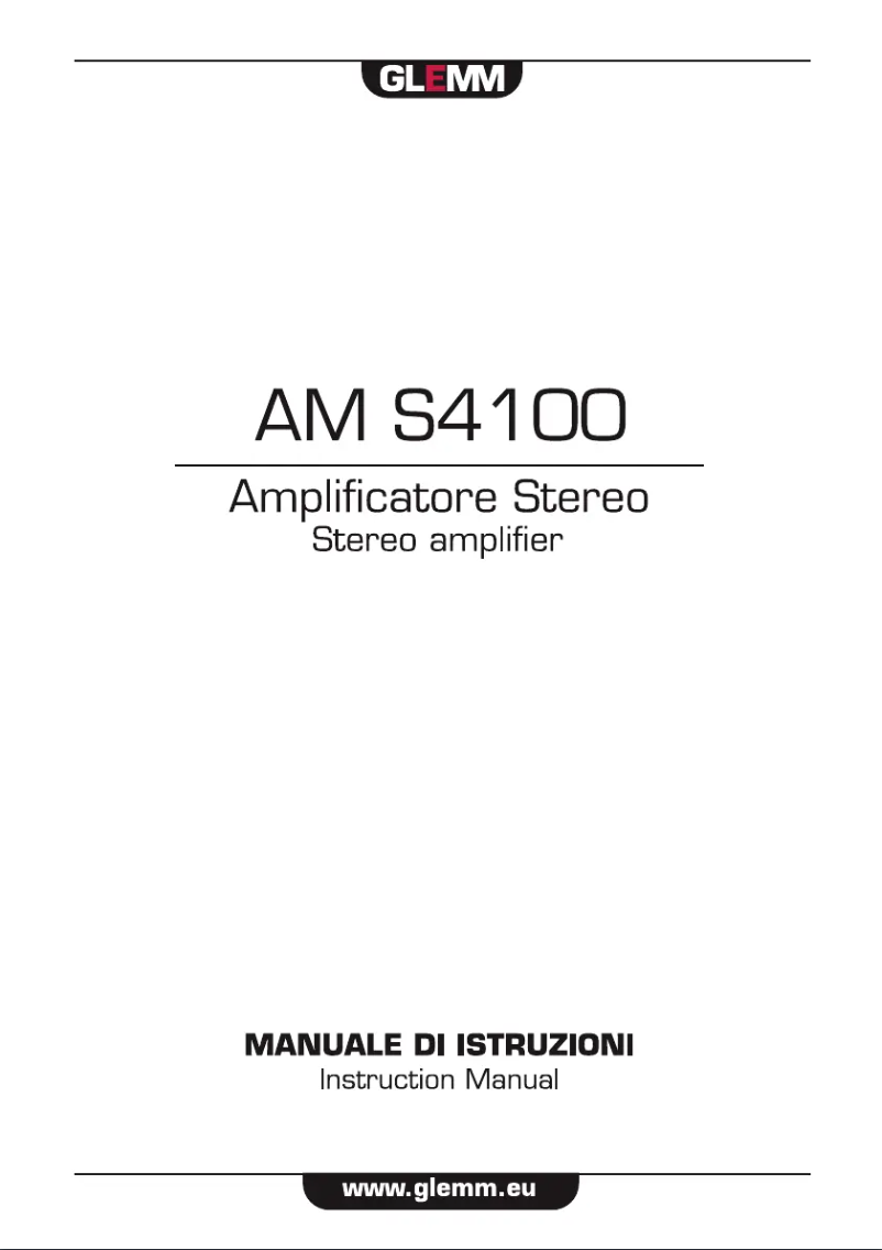 Page n°1 - Manuel utilisateur Glemm AM S4100