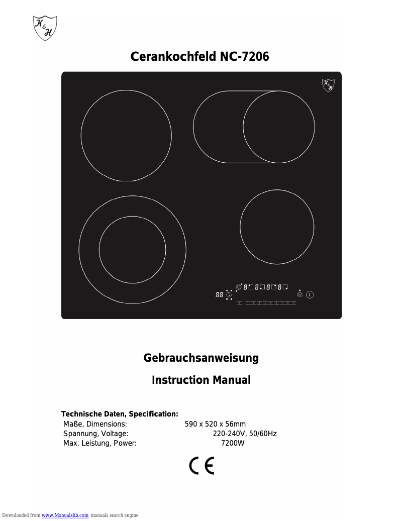 Page 1 de la notice Manuel utilisateur K&H NC-7206