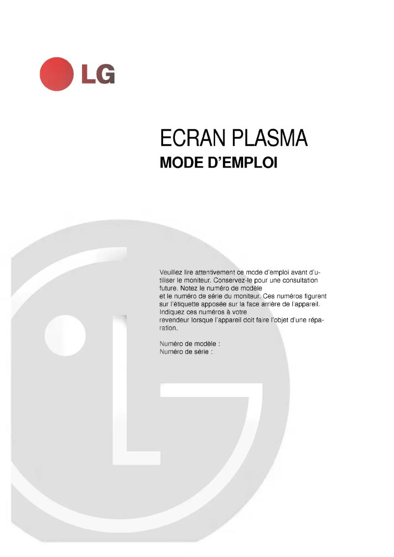 Página 1 del manual Manual de usuario LG MZ-42PZ45V