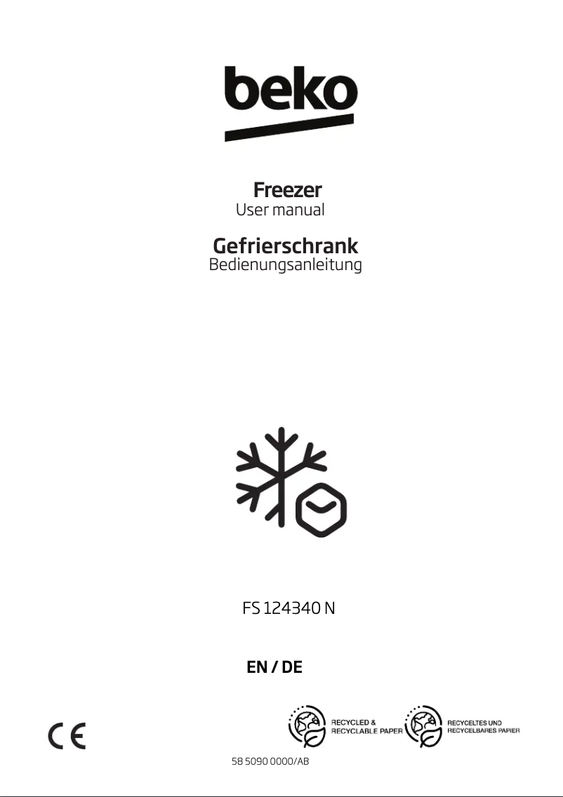 Page n°1 - Manuel utilisateur Beko FS124340N