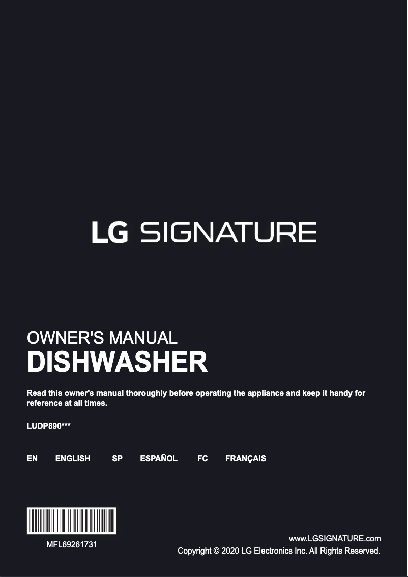 Página 1 del manual Manual de usuario LG LUDP8908SN