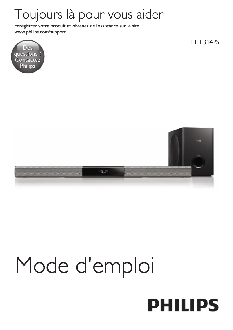 Image de la première page du manuel de l'appareil HTL3142S