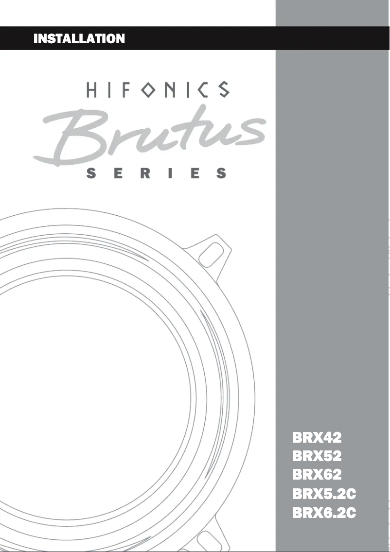 Page 1 de la notice Manuel utilisateur Hifonics Brutus BRX62