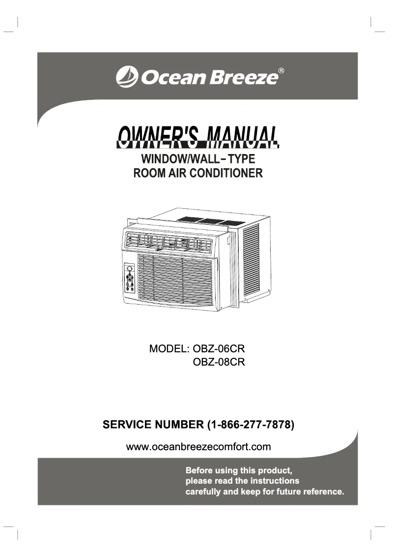 Page n°1 - Manuel utilisateur Ocean Breeze OBZ-06CR