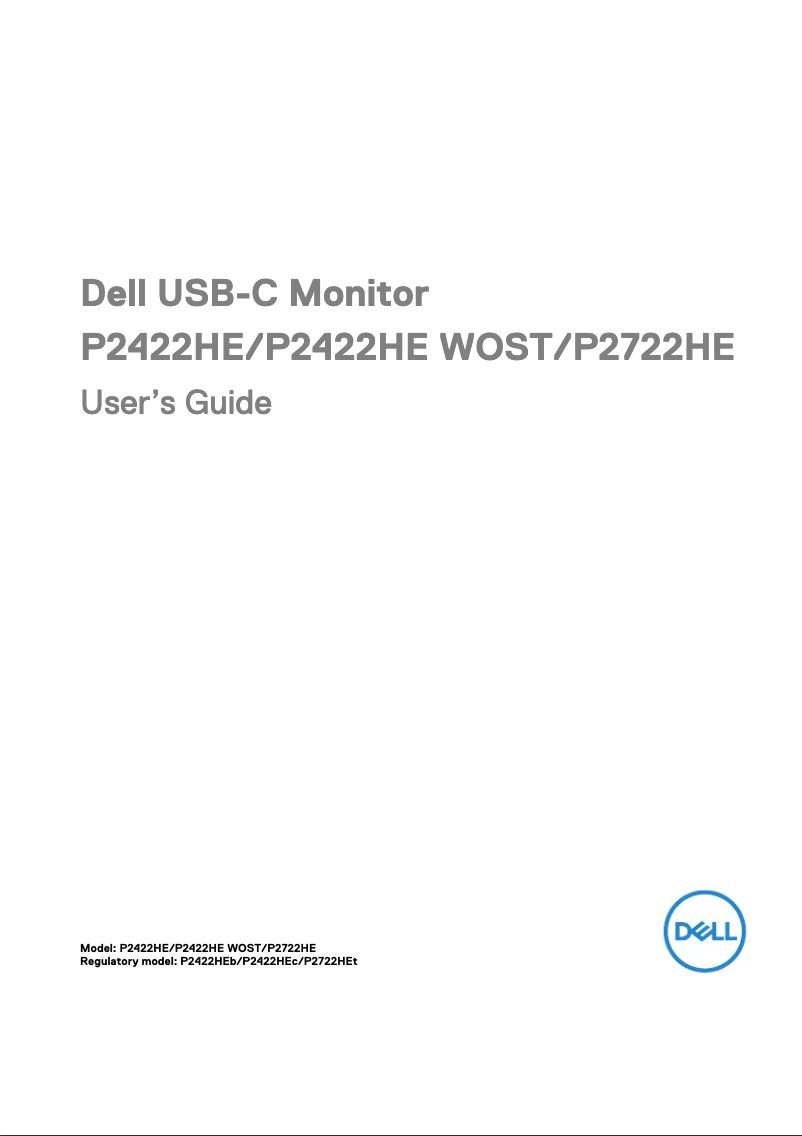 Image de la première page du manuel de l'appareil P2722H