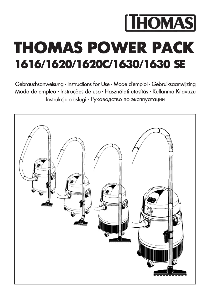 Page 1 de la notice Manuel utilisateur Thomas Power Pack 1630