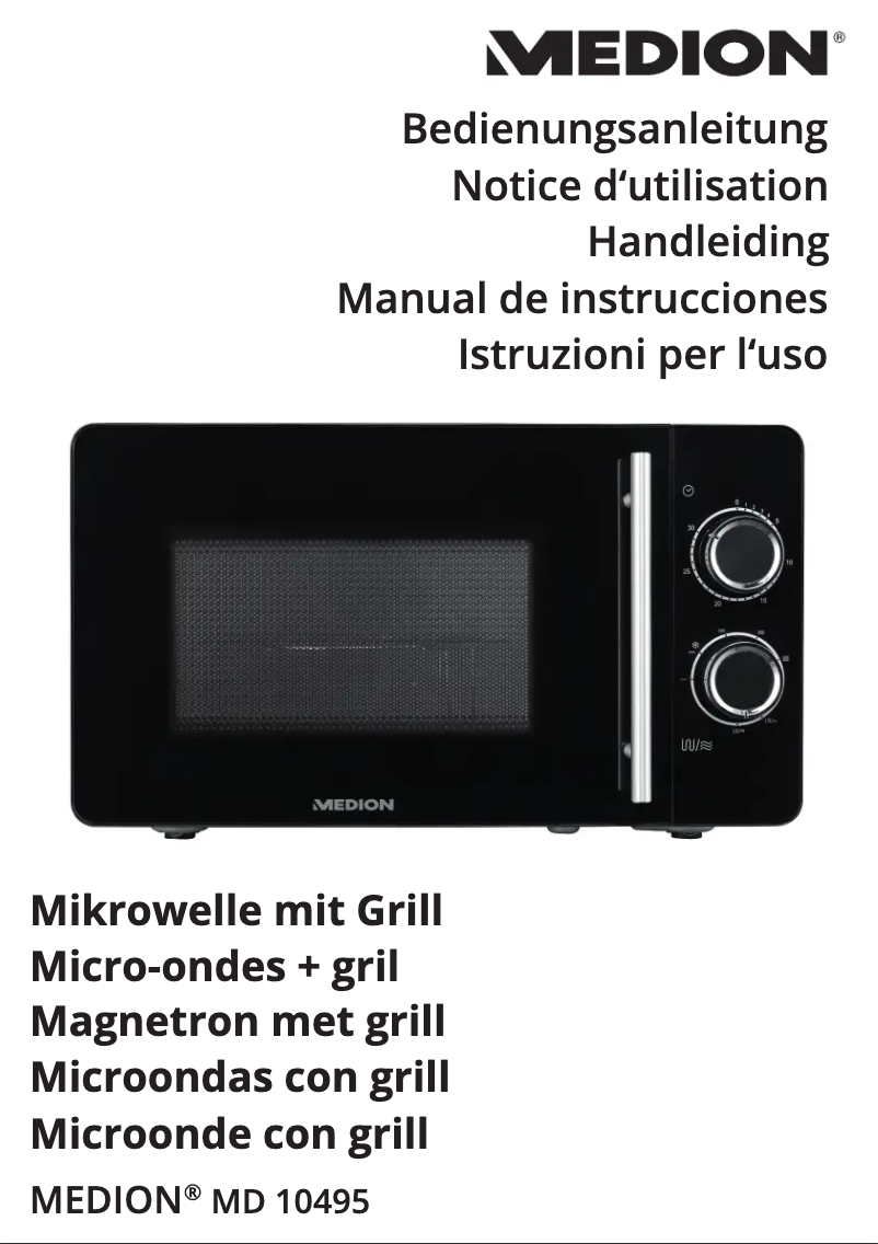 Page 1 de la notice Manuel utilisateur Medion MD 10495