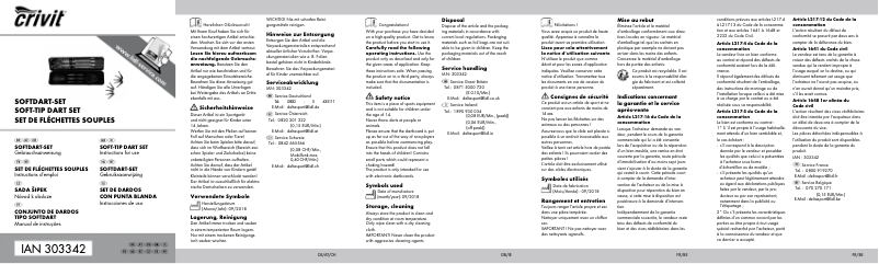 Page 1 de la notice Manuel utilisateur Crivit IAN 303342