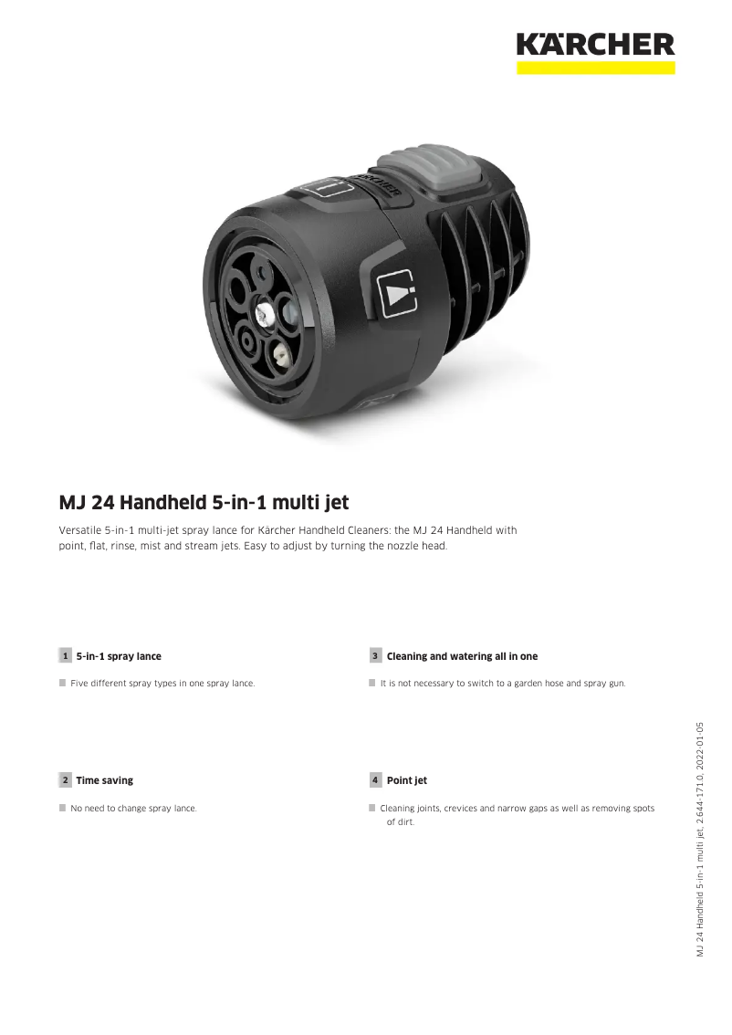 Page n°1 - Manuel utilisateur Kärcher MJ 24