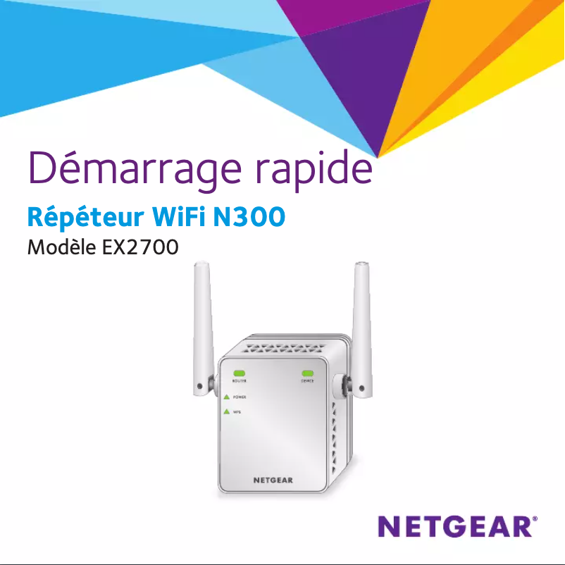 Page 1 de la notice Guide d'installation Netgear EX2700