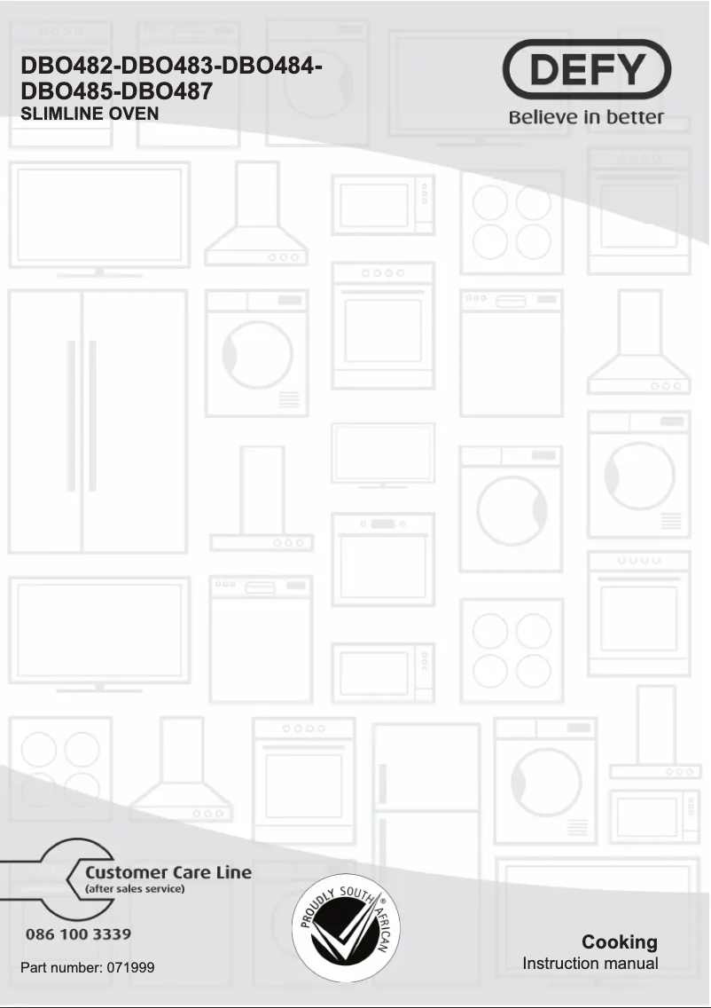Page 1 de la notice Manuel utilisateur Defy DBO482E