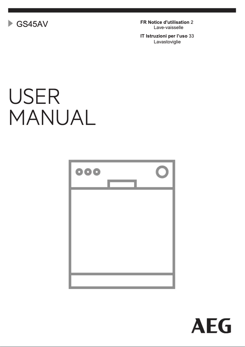 Page 1 de la notice Manuel utilisateur AEG GS45AV