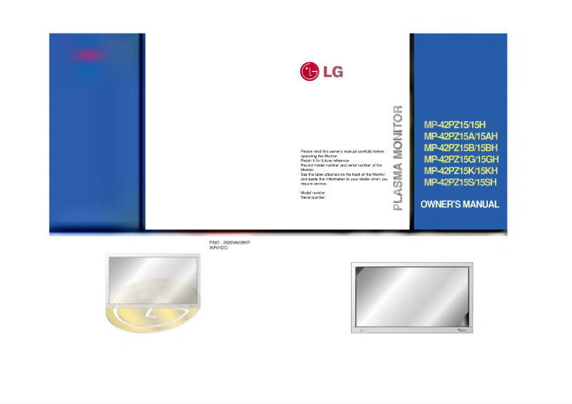 Página 1 del manual Manual de usuario LG MP-42PZ15H