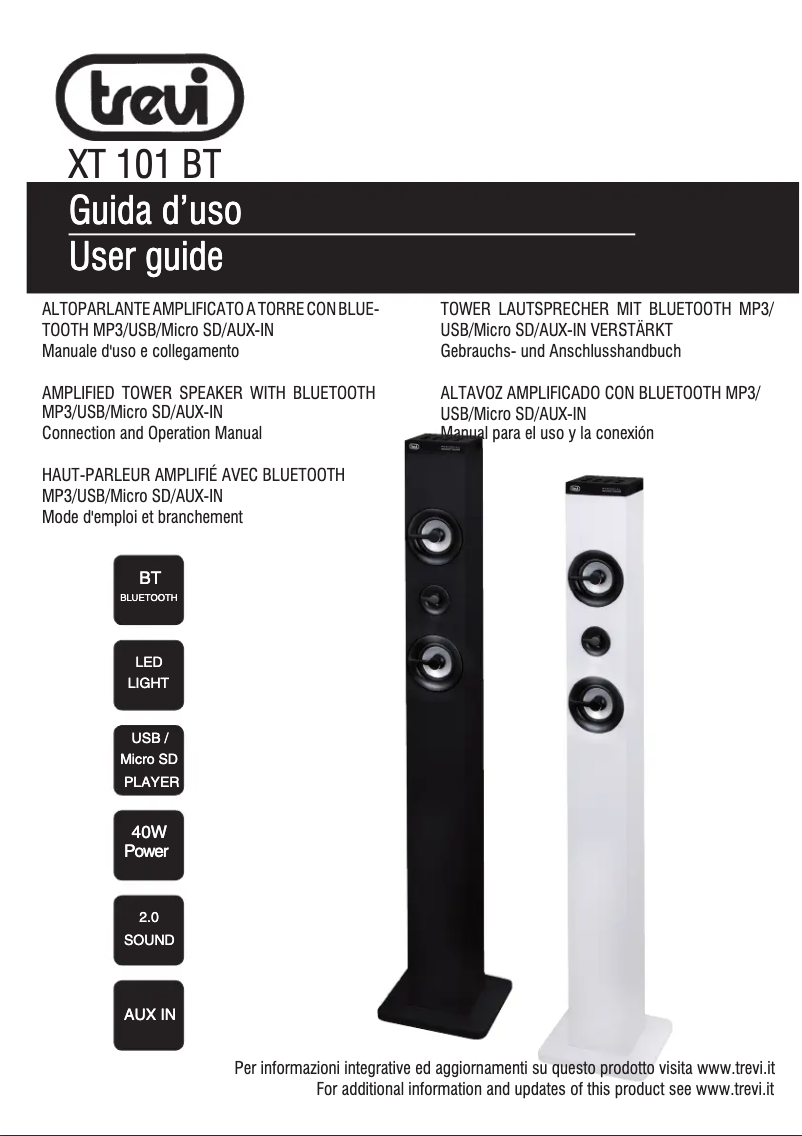 Page n°1 - Manuel utilisateur Trevi XT 101 BT