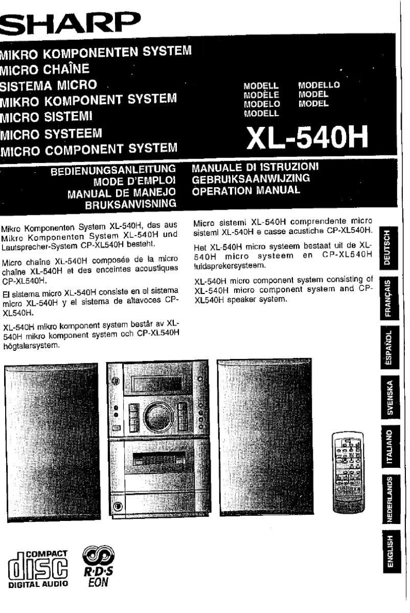 Image de la première page du manuel de l'appareil XL-540H