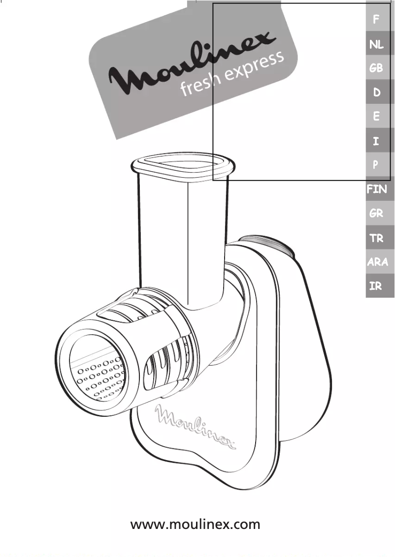 Page 1 de la notice Manuel utilisateur Moulinex Fresh Express DJ755