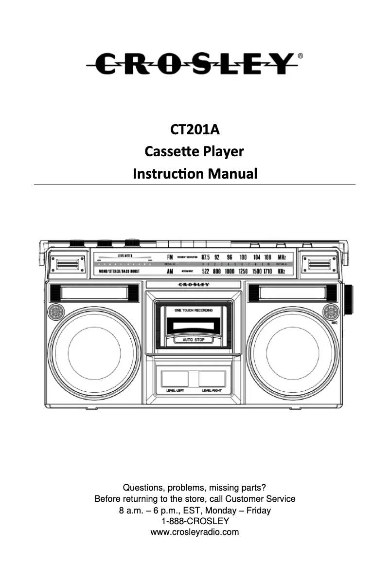 Image de la première page du manuel de l'appareil CT201A