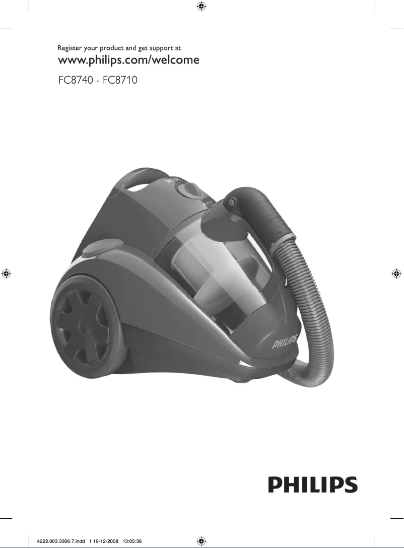 First page image of the manual for EasyClean FC8720