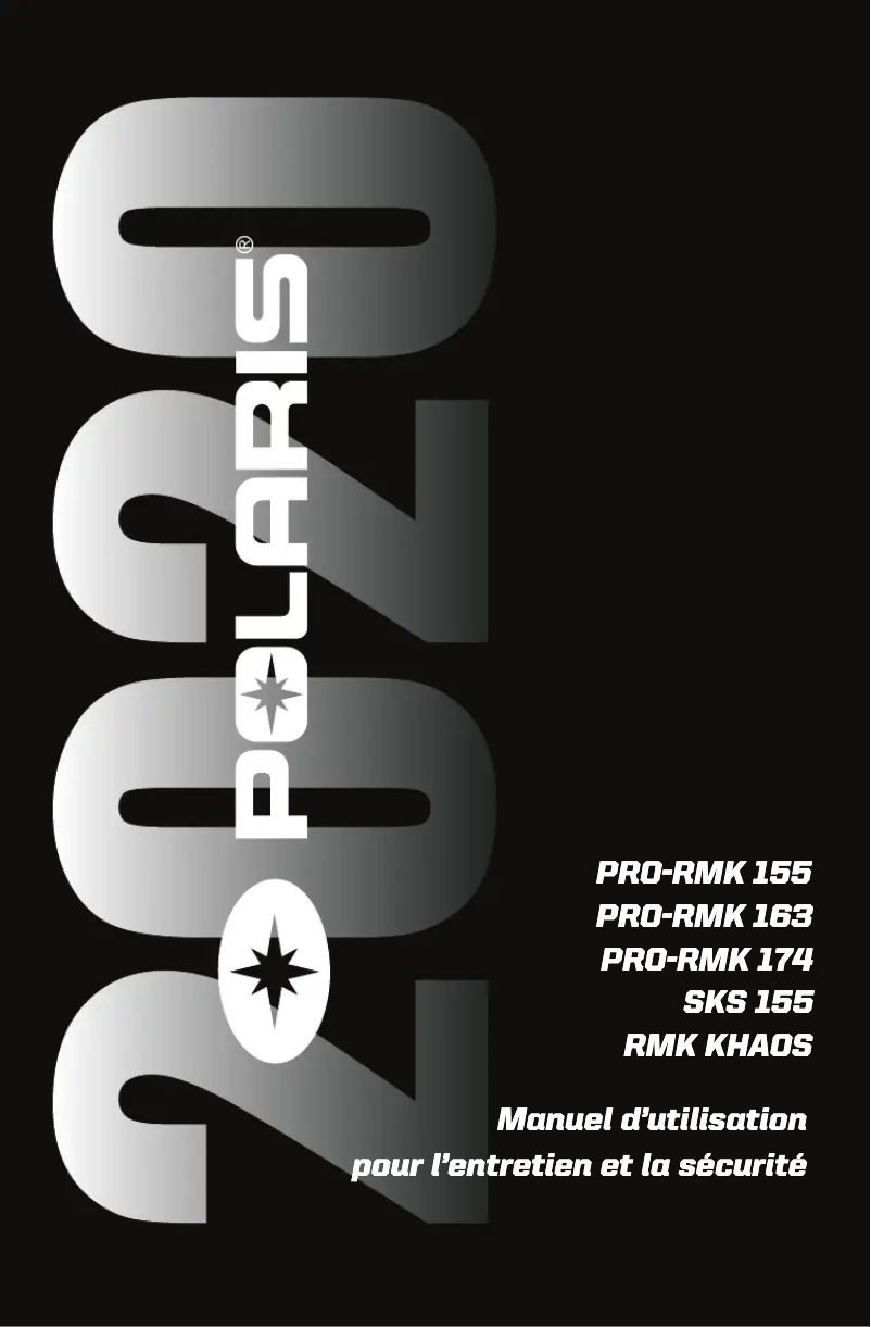 Page 1 de la notice Manuel utilisateur Polaris RMK Khaos (2020)