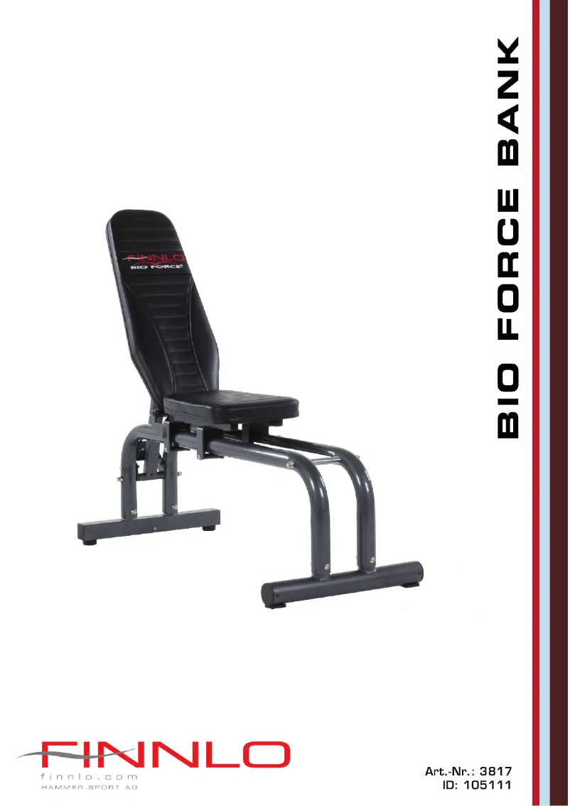 Page 1 de la notice Manuel utilisateur Finnlo Bioforce Power Bench
