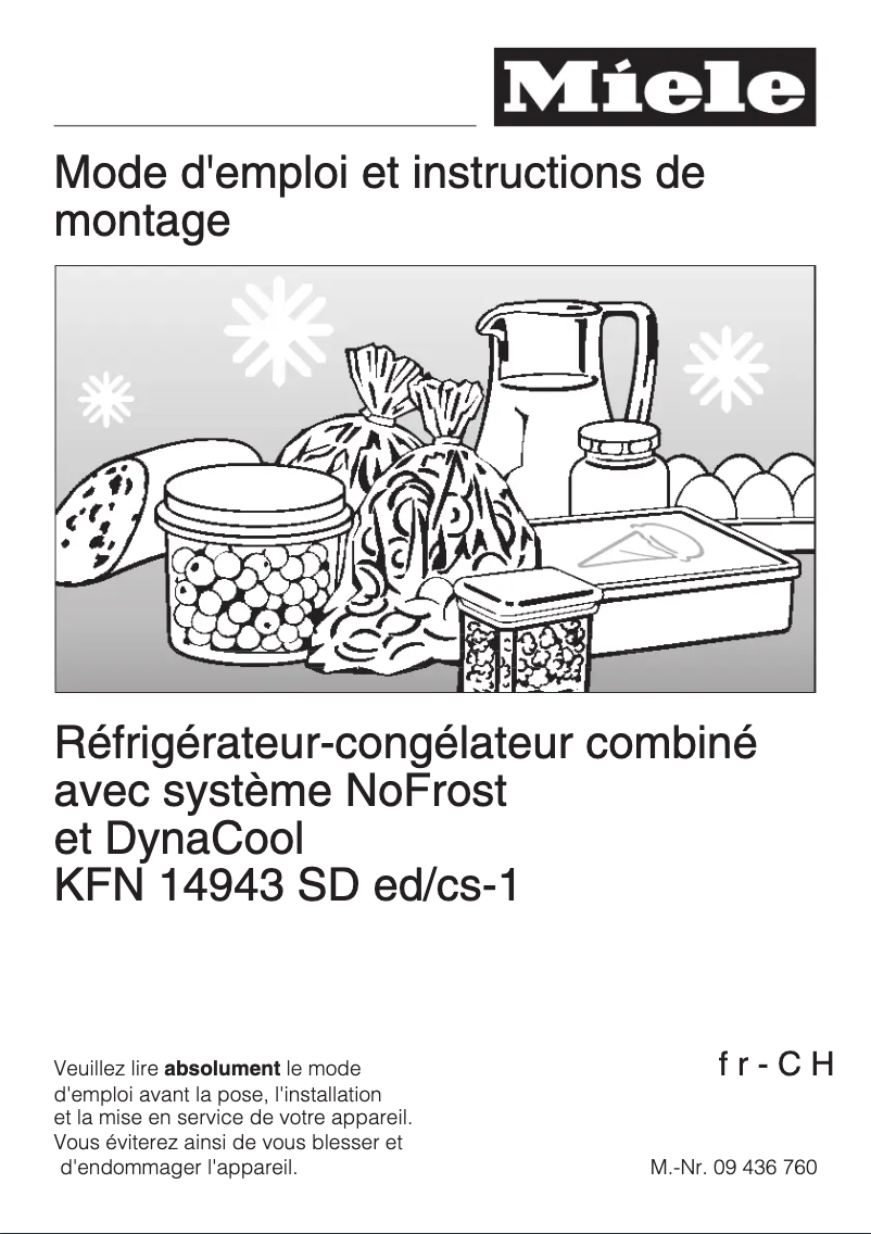 Page n°1 - Manuel utilisateur Miele KFN 14943 SD ed/cs-1