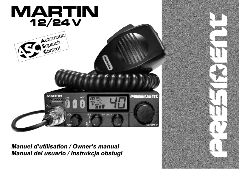 Image de la première page du manuel de l'appareil Martin