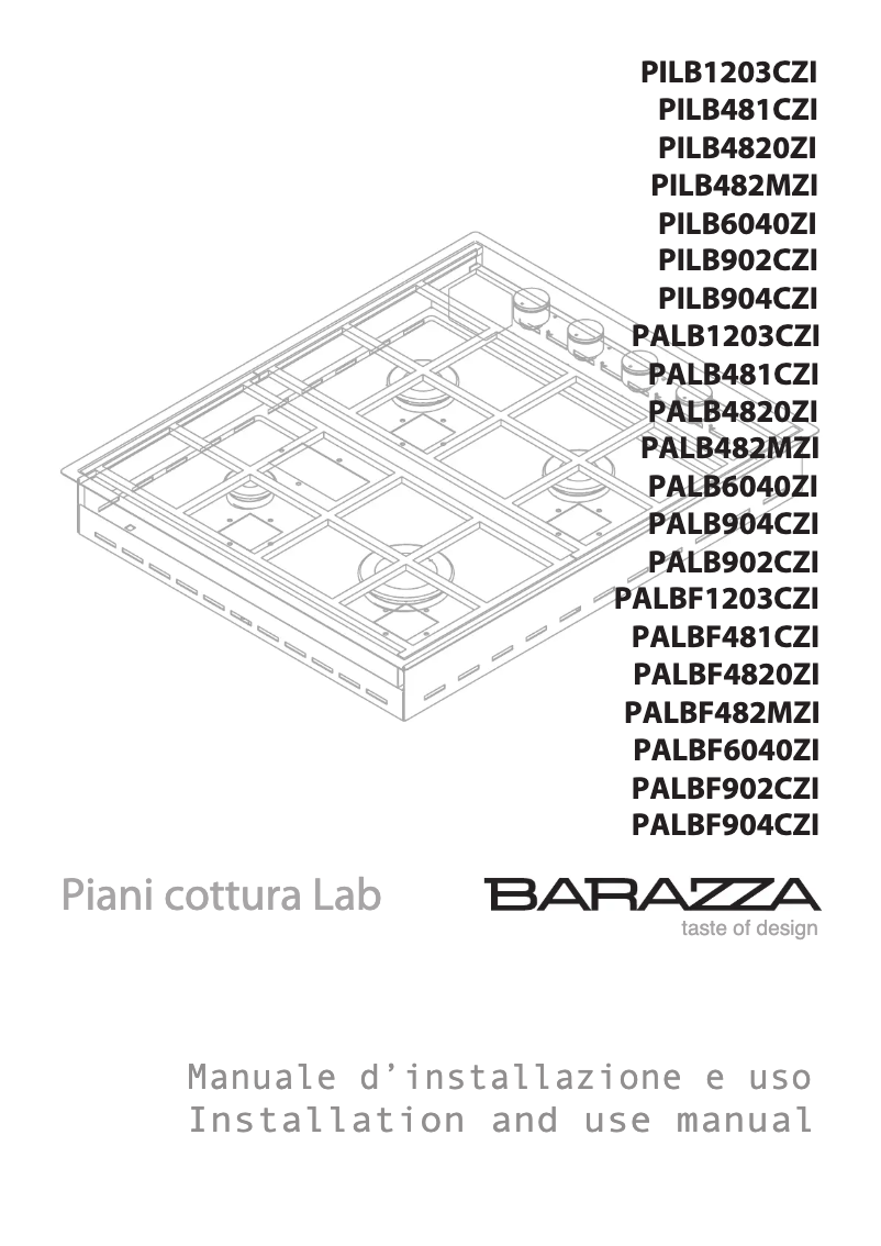 Page 1 de la notice Guide d'installation Barazza LABH900-3NG
