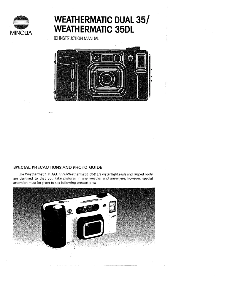 Page n°1 - Manuel utilisateur Konica Minolta Weathermatic 35DL