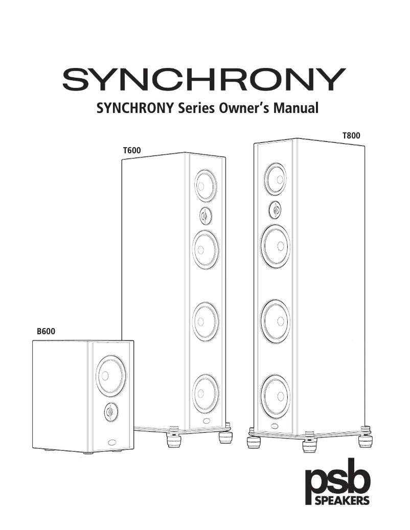 Page 1 of the manual User Manual PSB Synchrony B600