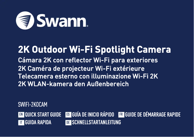 Página 1 del manual Guía de inicio rápido Swann SWIFI-2KOCAM