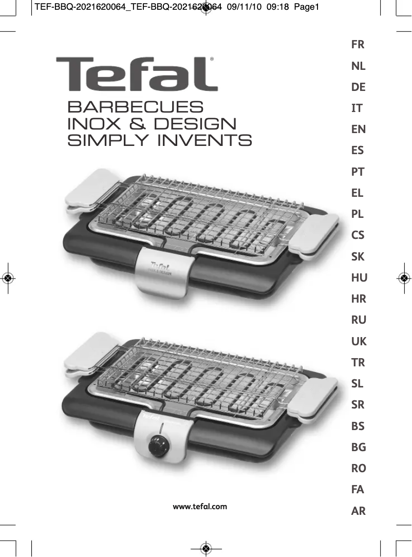 Page 1 de la notice Manuel utilisateur Tefal Simply Invents BG2150