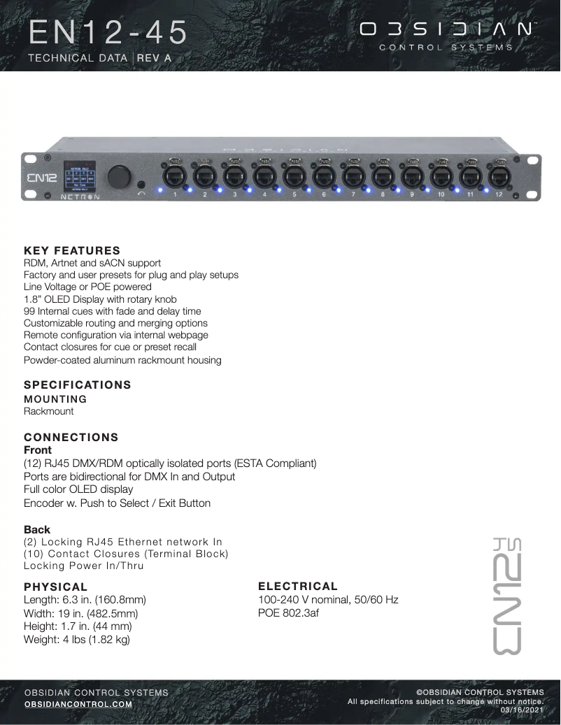 Imagen de la primera página del manual del dispositivo EN12-45