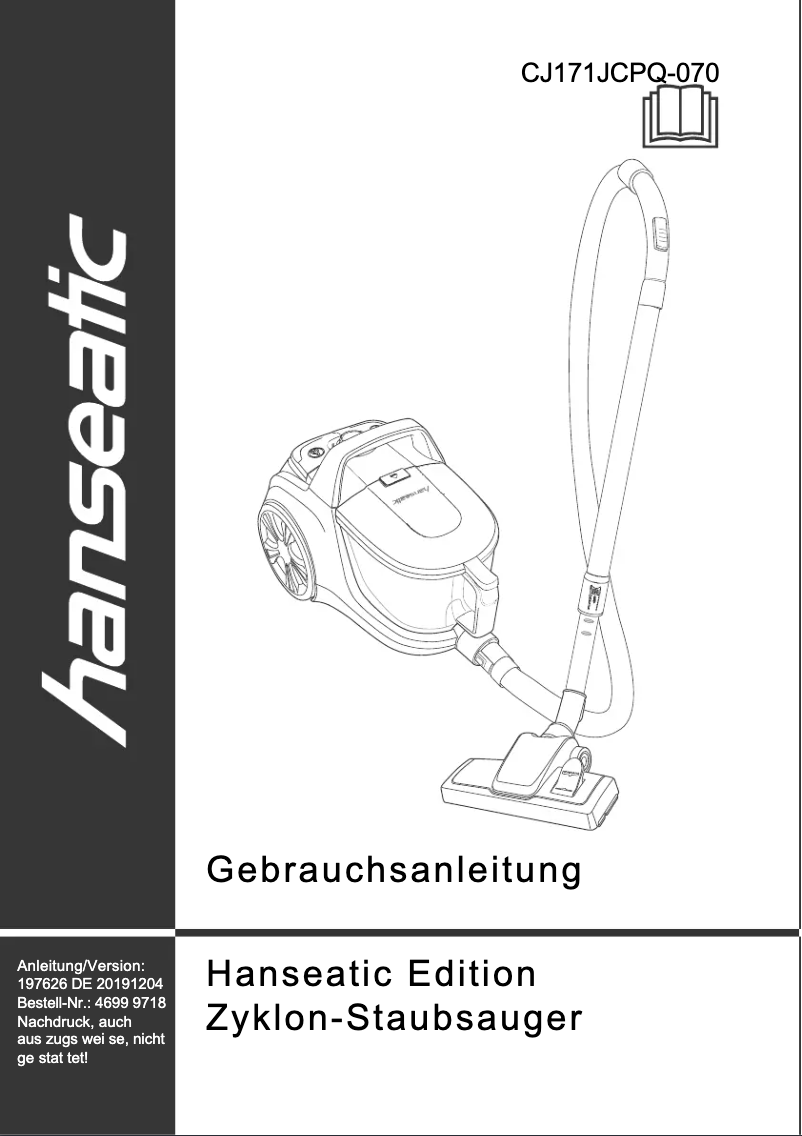 Página 1 del manual Manual de usuario Hanseatic CJ-171