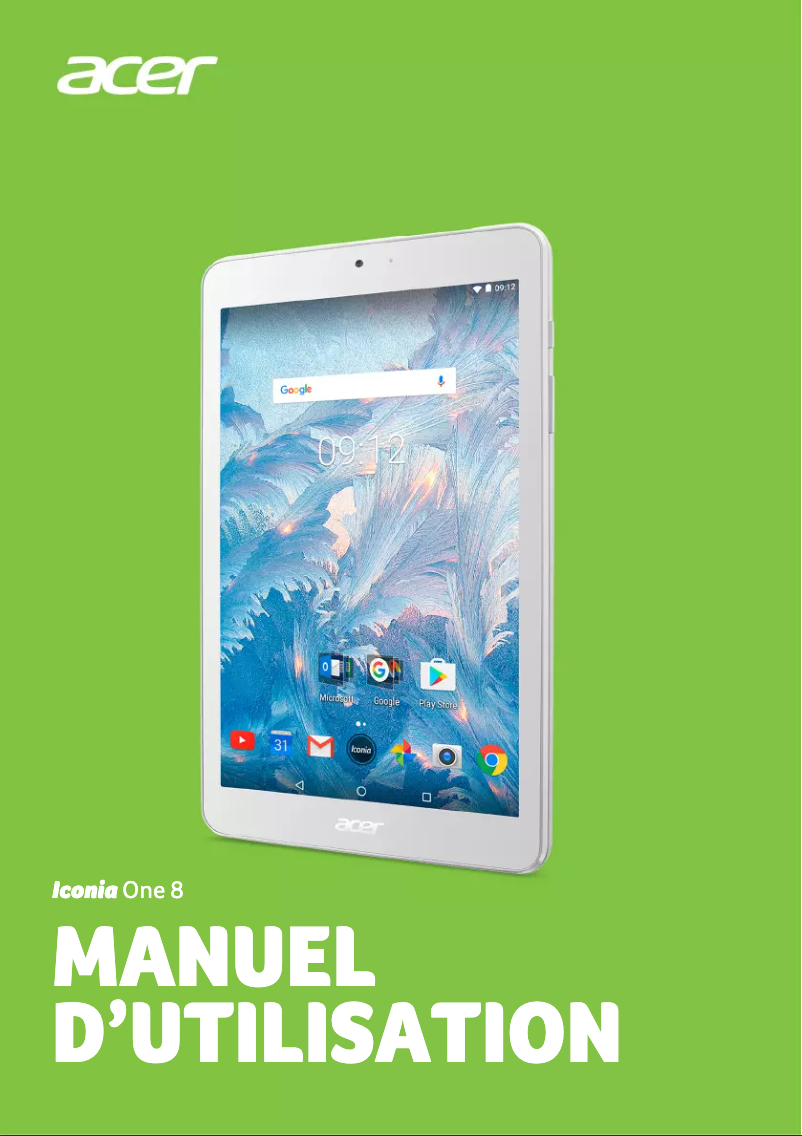 Page 1 de la notice Manuel utilisateur Acer Iconia One 8