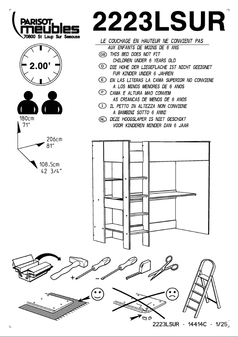 Page n°1 - Manuel utilisateur Parisot Swoozy 2223LSUR