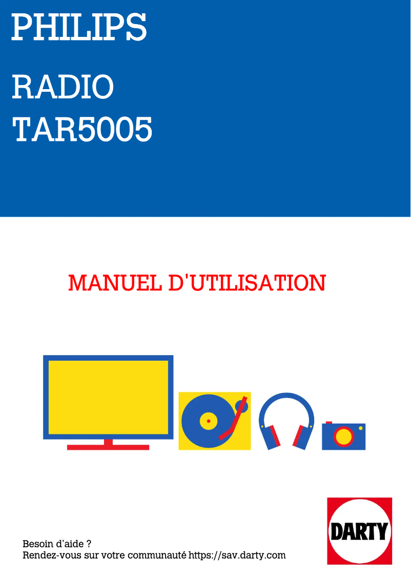 Page n°1 - Manuel utilisateur Philips TAR5005