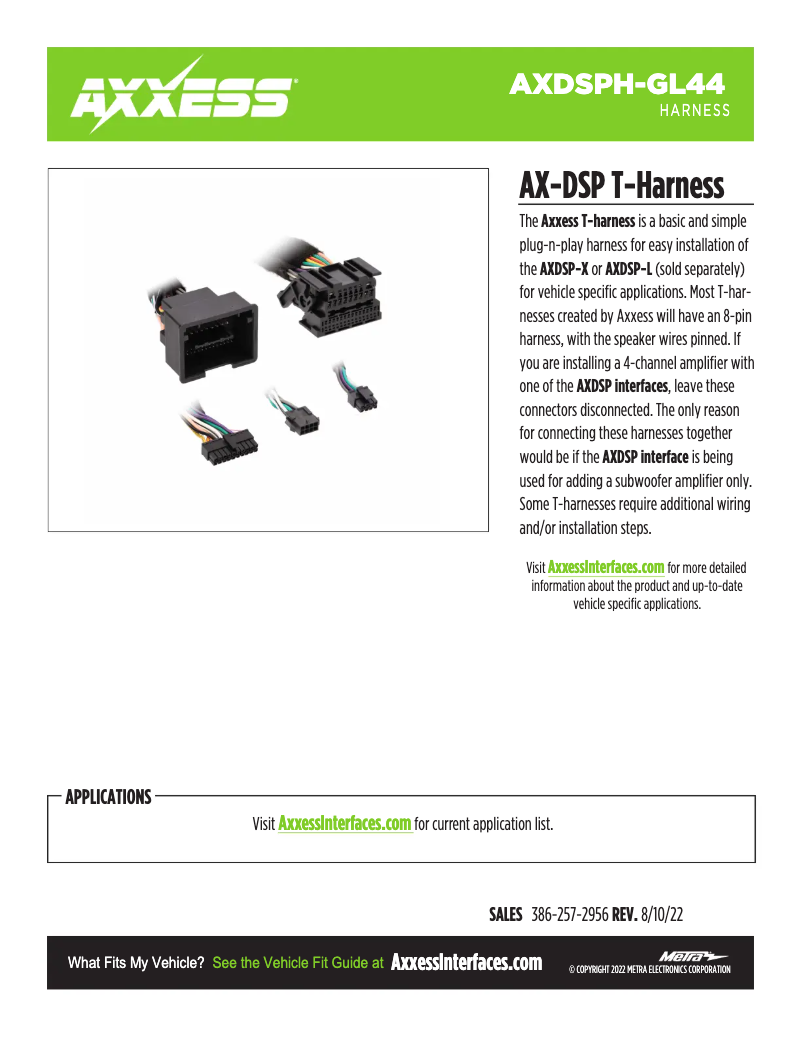 Image de la première page du manuel de l'appareil AXDSPH-GL44